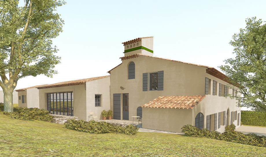 Rénovation d'une maison autour d'Aix-en-Provence, à Eguilles.