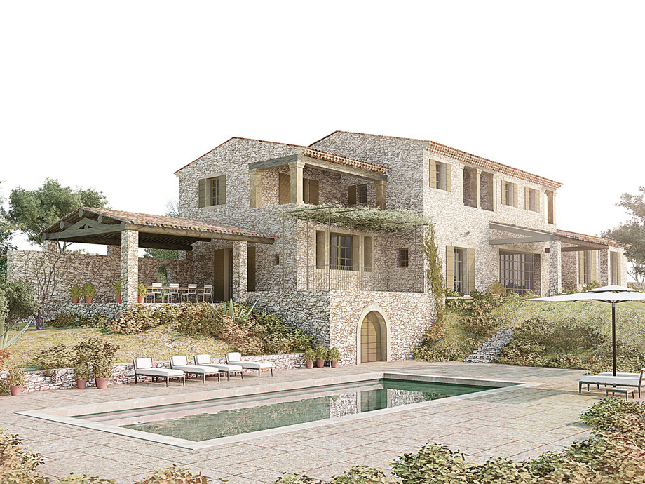 Rénovation et extension d'un mas en provence