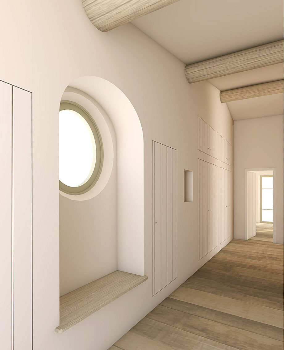 Rénovation et extension d'une maison à Aix-en-Provence. Dressing sur-mesure en bois