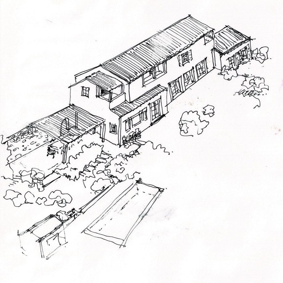 Rénovation et extension d'un mas en provence
