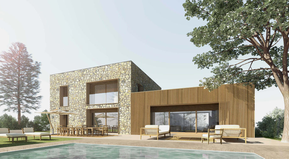 Rénovation et extension d'une villa en Provence