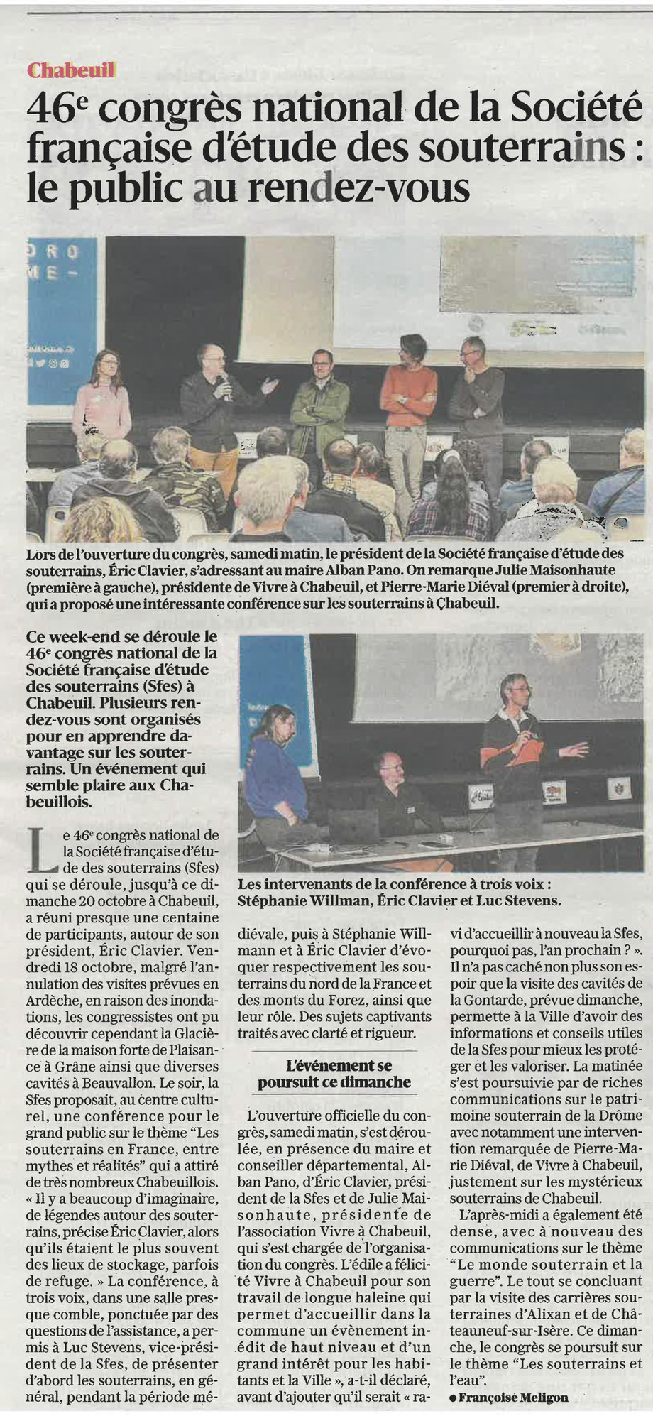 Article de presse dans le Dauphiné Libéré 