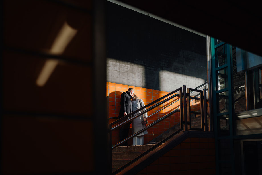 U Bahnhof Hamburg Brautpaar Hochzeit