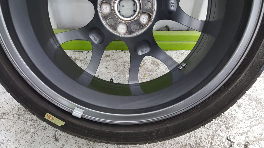 RX‐8のホイール裏側の洗浄後 ホイールコーティング