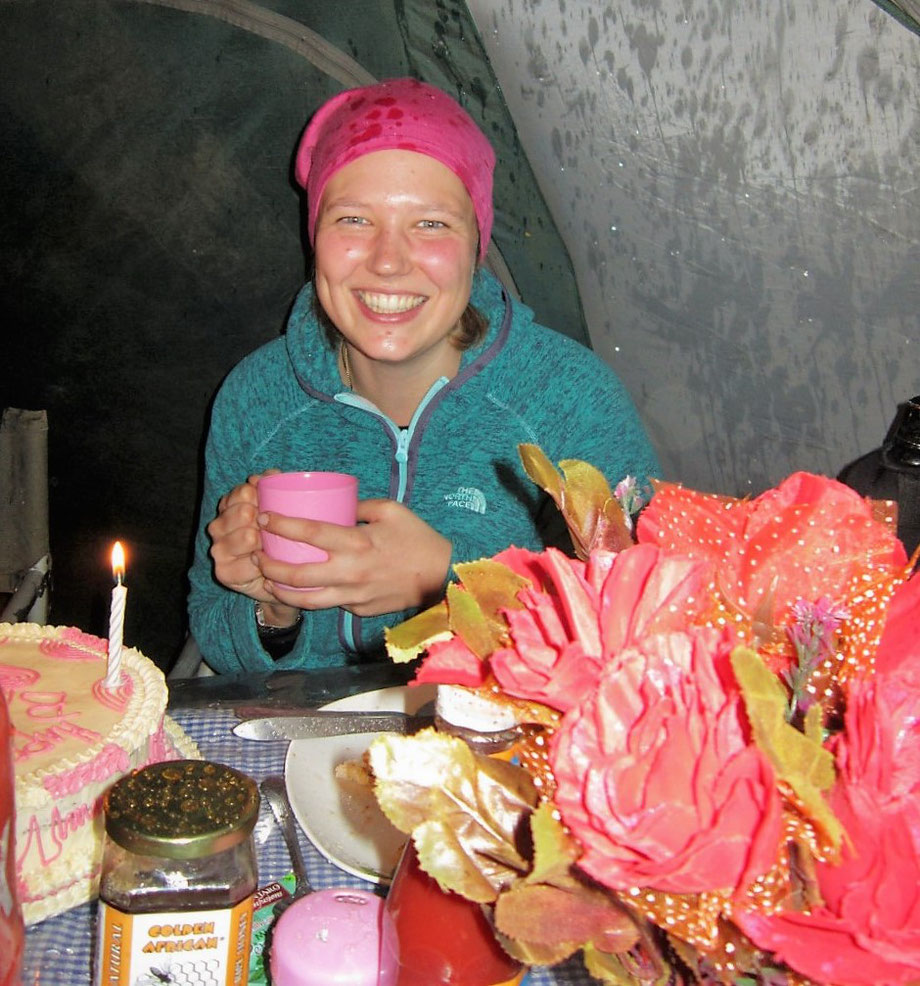 Celebrating birthday on Mount Kilimanjaro