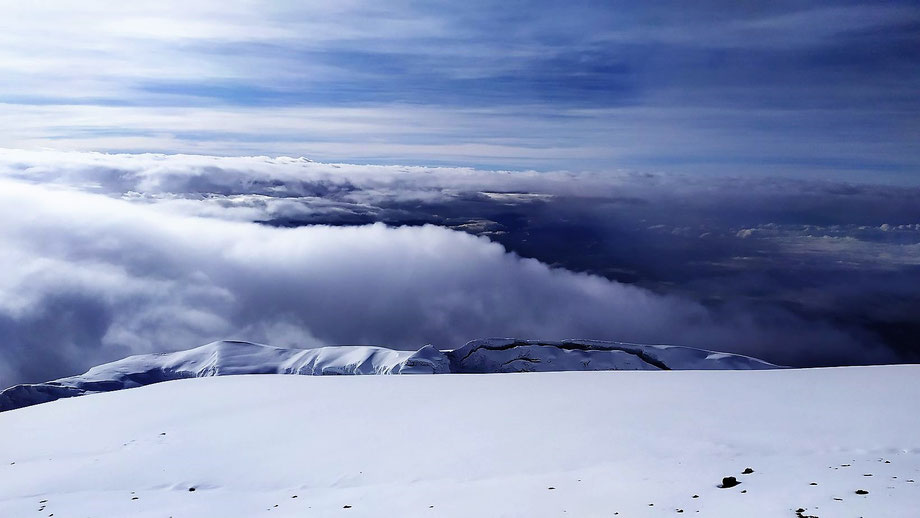 View from Uhuru Peak - Kilimanjaro Images in February