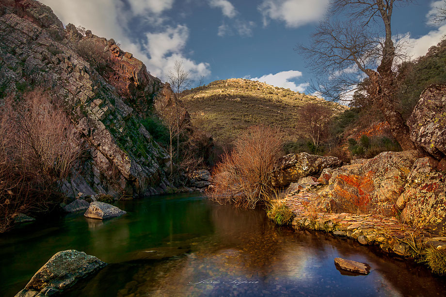               "FLY FROM HERE". A frame of Cabaneros National Park, Castilla la Mancha, Spain. 