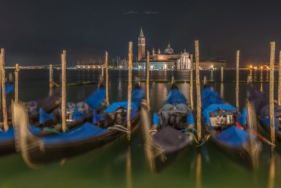 "VENICE VISIONS". Nice place in Venice at night, Italy.