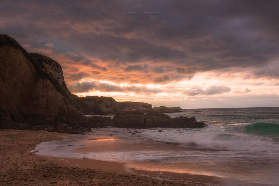               "THE MIRACLE".   An mazing beach at sunset, Asturias, Spain. 
