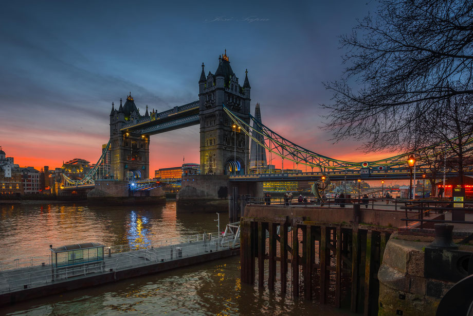 "A NIGHT LIKE THIS". Tower Bridge at sunset or blue hour better, London.