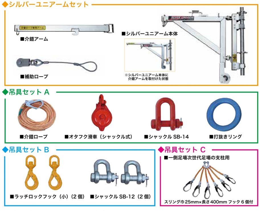 UP303　シルバーユニアーム　介錯ロープガイドシステム