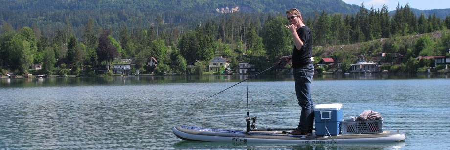 SUP fishing europe austria carinthia Kärnten Guiding kurs verleih