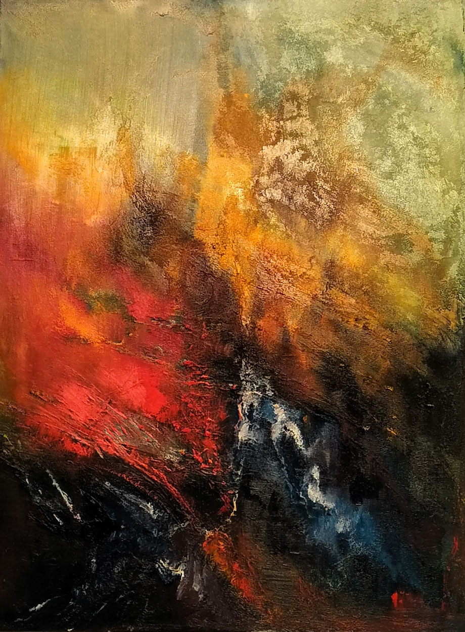 Eruptie - 80 x 60 cm