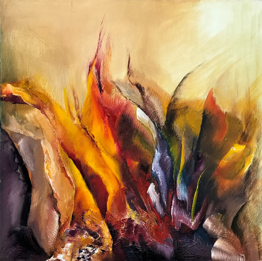 Zomer Abstract - 80 x 80 cm