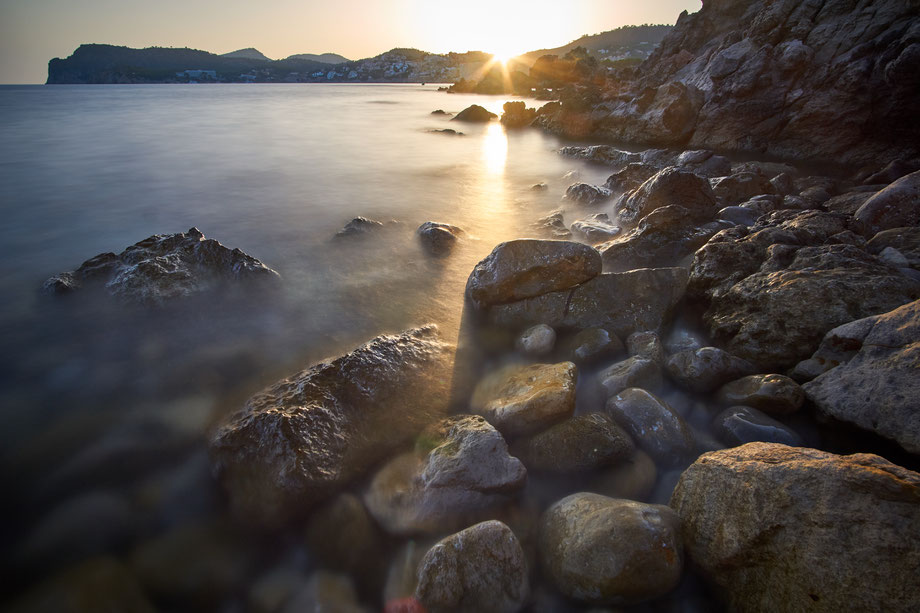 Fotospot Mallorca Paguera am Strand beim Sonnuntergang fotografiert