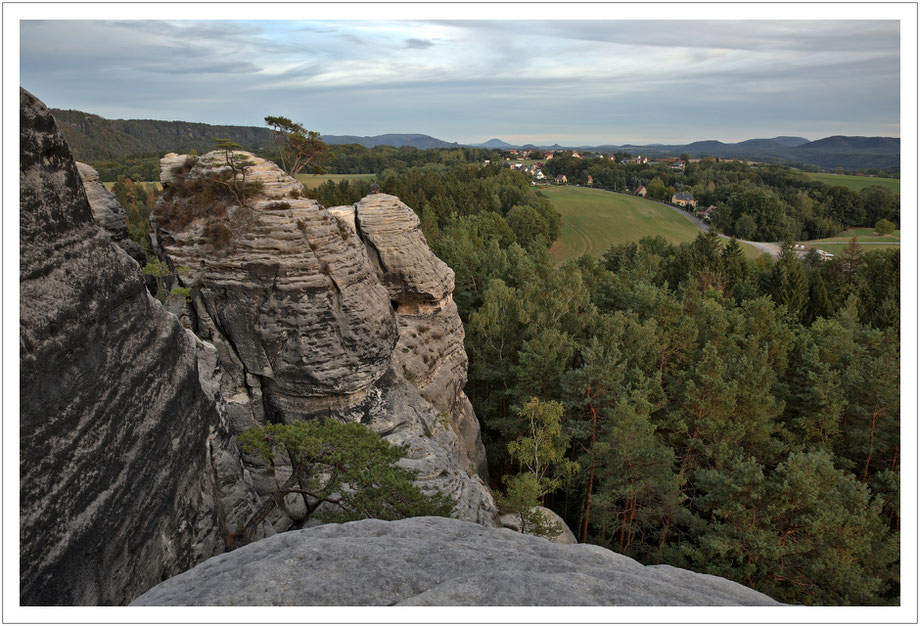 Blick ins Böhmische über Waltersdorf bis zum Rosenberg