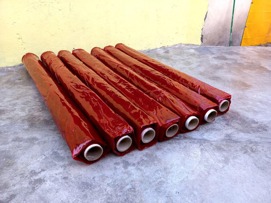 Rollo de Cortina para soldar - transparente - rojo - Antichispa