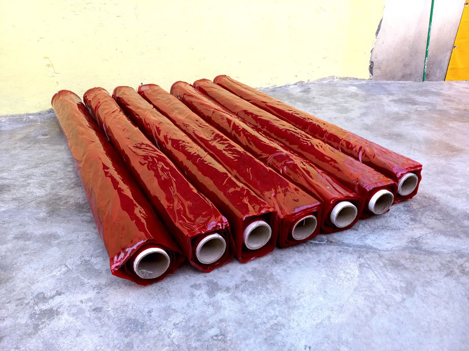 Rollo de Cortina para soldar - transparente - rojo - Antichispa - Entrega Inmediata