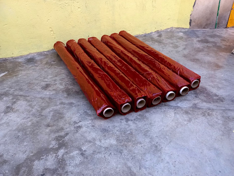 Rollo de Cortina para soldar - transparente - rojo - Antichispa - Entrega Inmediata