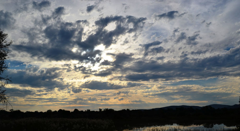 the sun trying to rise