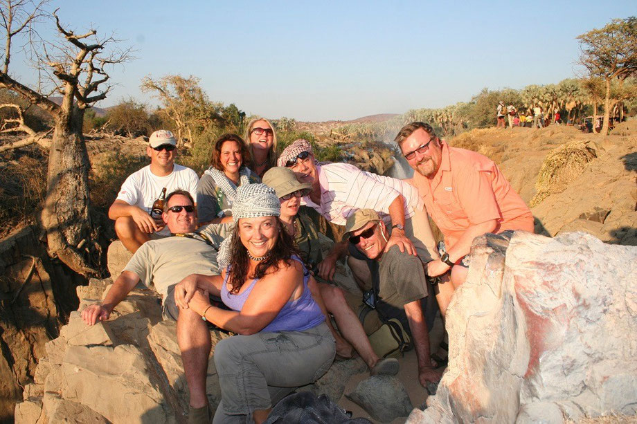 Us at Epupa Falls, Kaokaveld, Namibia