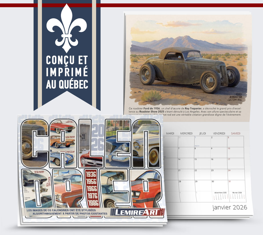 Page couverture du calendrier 2026 signé Lemireart