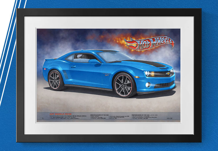 Dessin Camaro SS 2013 Hot Wheels Coupé, Dessin Camaro SS 2013 HWSE Coupé