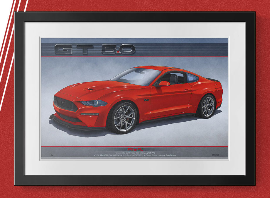 2018 2019 2020 Mustang GT PP2 printed drawing - 4 printed specifications available