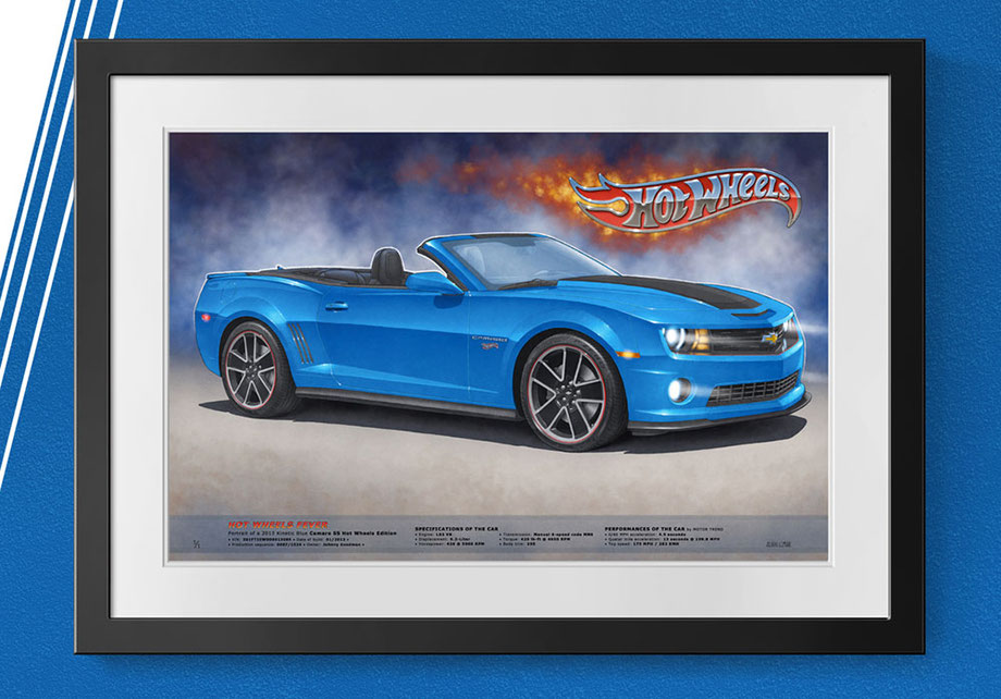 Dessin Camaro SS 2013 Hot Wheels Cabriolet, Dessin Camaro SS 2013 HWSE Cabriolet
