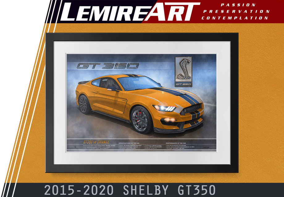 2015 2016 2017 2018 2019 2020 Shelby GT350 printed drawing - 4 printed specifications available