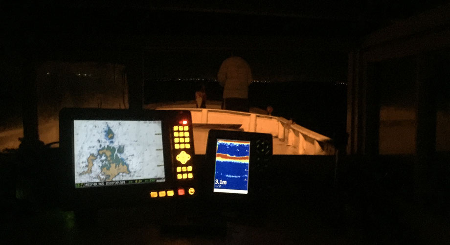 衛星導航幫漁人在黑夜中指引方向