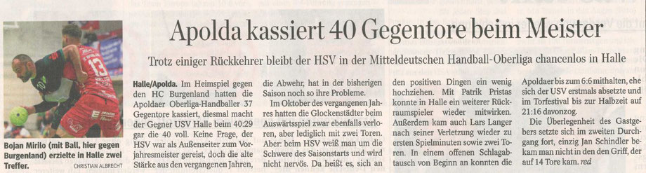 Bericht Thüringer Allgemeine vom 26.09.2022