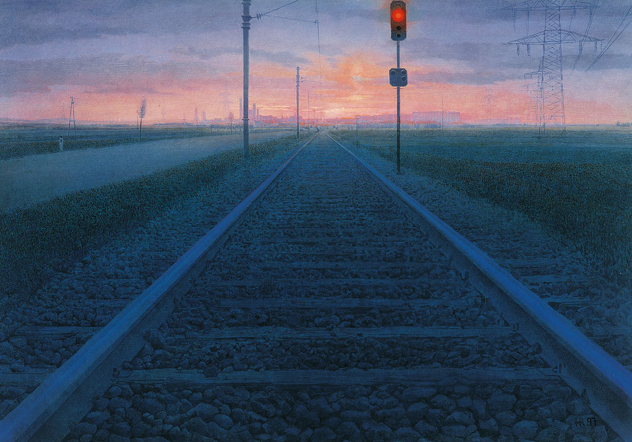 Hanno Karlhuber - Das Signal - Öl/Tempera auf Hartfaser, 70 x 100 cm, 2007