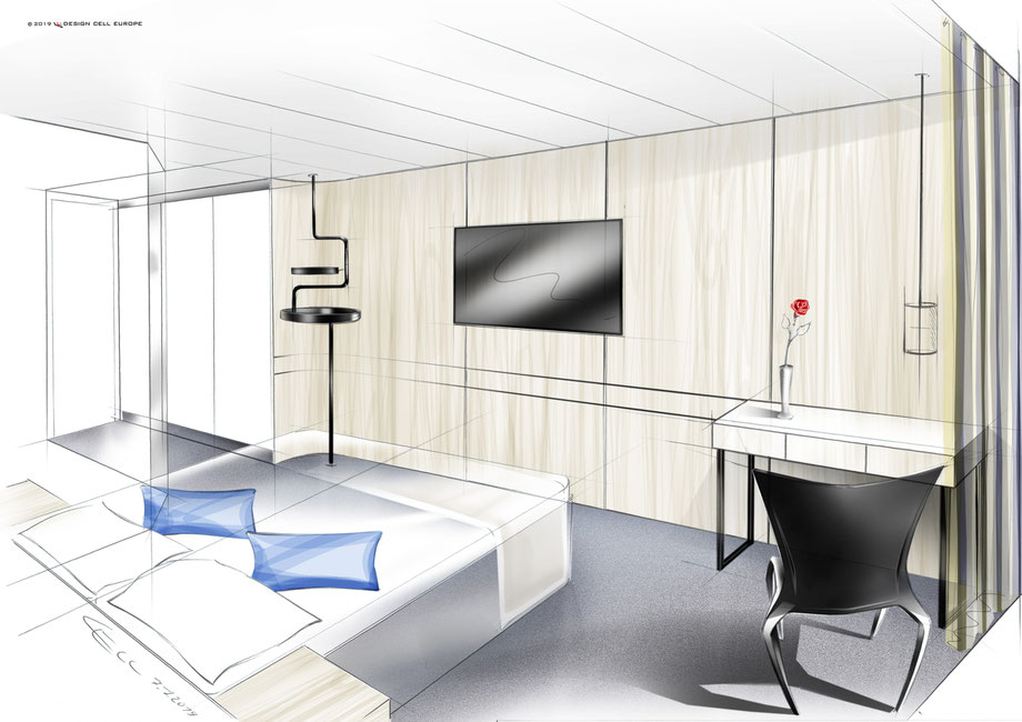 contemporary_skandinavian_hotel_room_design_sketch