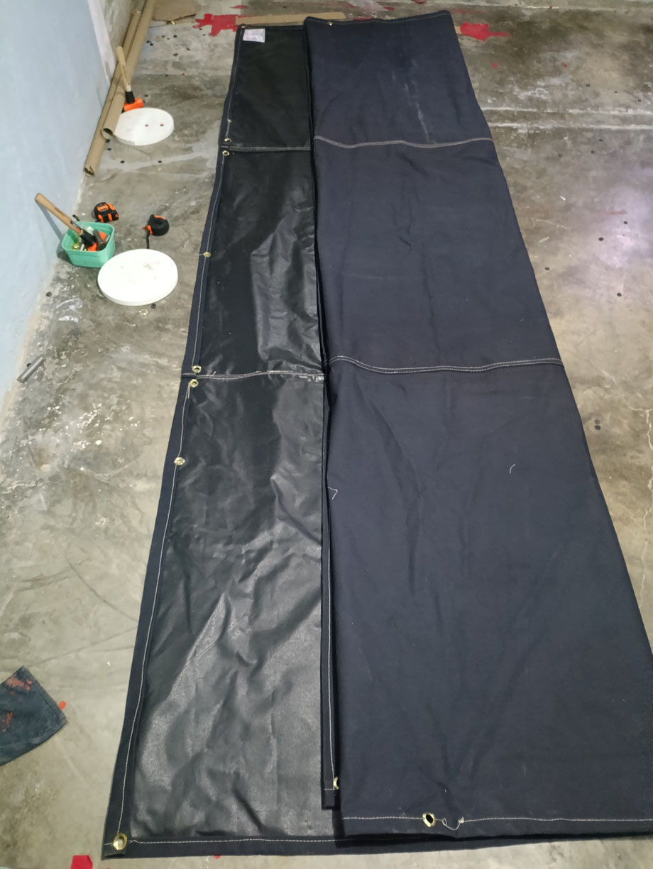 Lona para tapar mezcla caliente de un camión de volteo - 5574124237