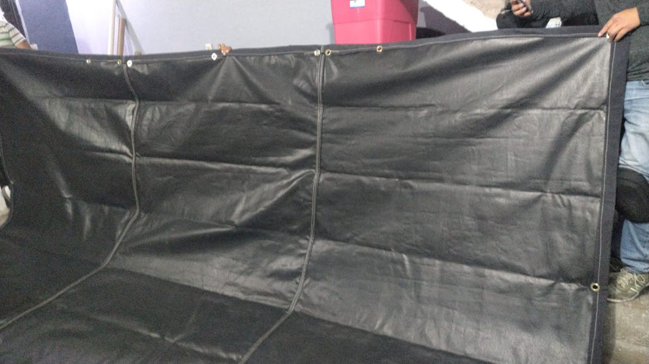 Lona para tapar mezcla caliente de un camión de volteo - 5574124237