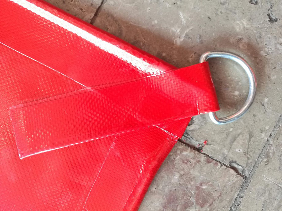 Lona roja con argolla para camion de carga - Envios a todo Mexico