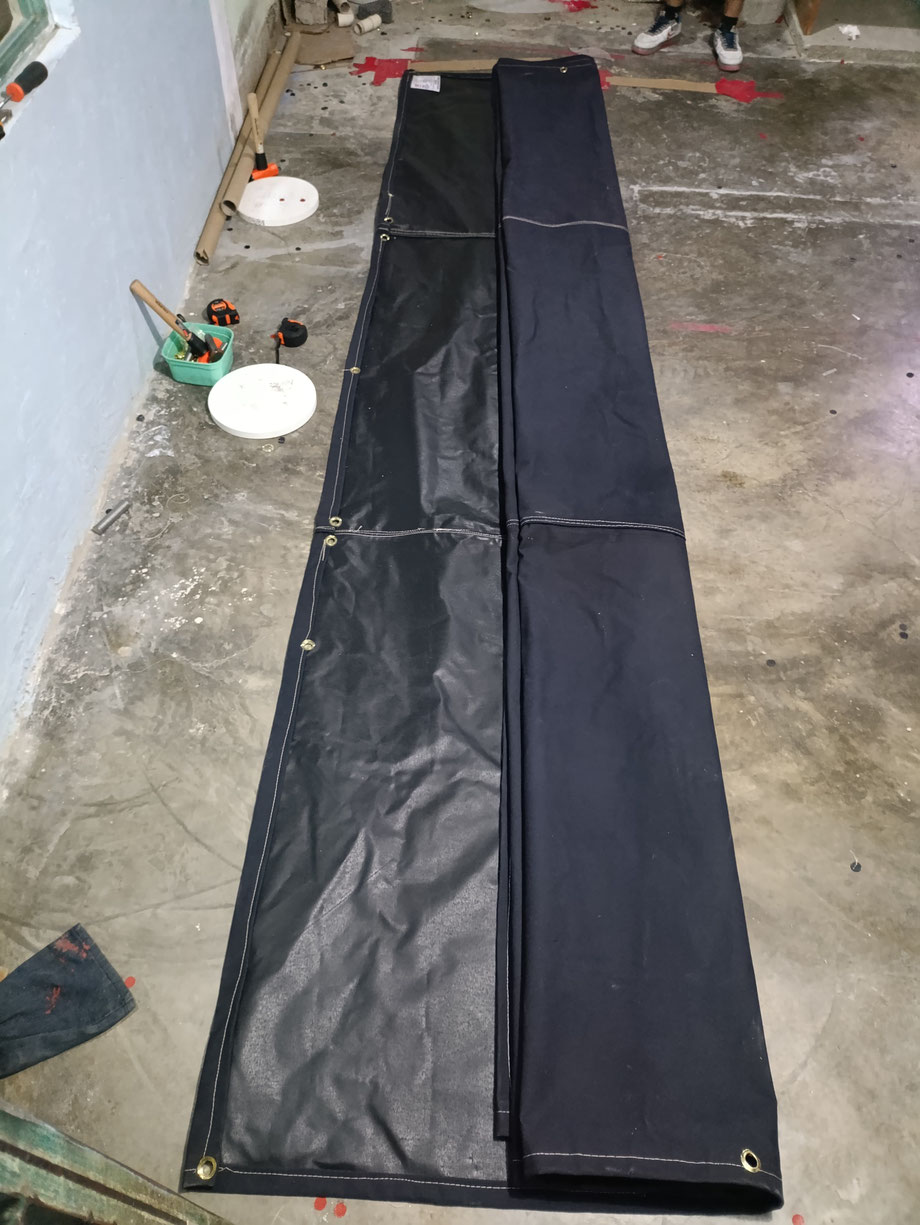 Lona para tapar mezcla caliente de un camión de volteo - 5574124237