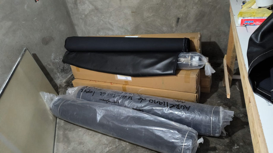 Lona para tapar mezcla caliente de un camión de volteo