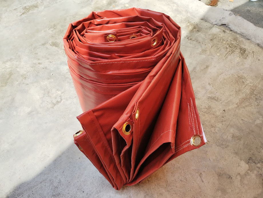 Lona Antichispa roja la mas resistente a la chispa de soldadura
