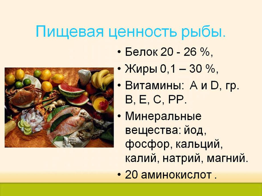 Витамины содержащиеся в рыбе