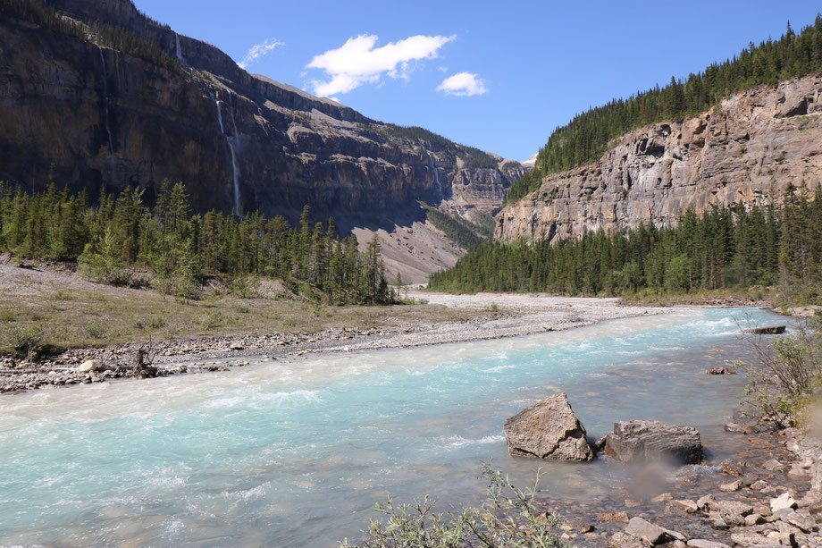 Valley of thousand Falls sur le Berg Lake Trail dans le Mount Robson Provincial Park (Colombie-Britannique - Canada)