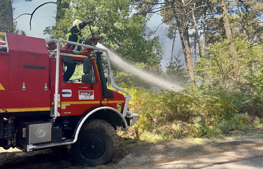 Les sapeurs-pompiers de Belin-Béliet et Salles ont maîtrisé le sinistre./Photo d'illustration CB. 
