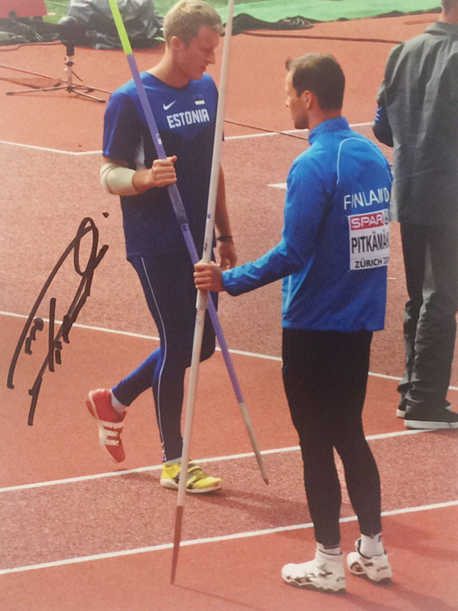 10.11.2017 4 Autographs of Tero Pitkämäki Finland Javelin