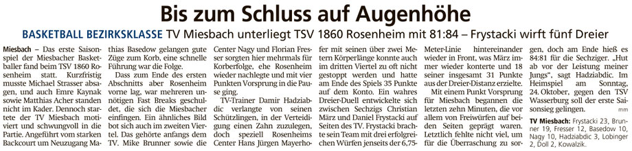 Bericht im Miesbacher Merkur am 20. Oktober 2021 - Zum Vergrößern klicken