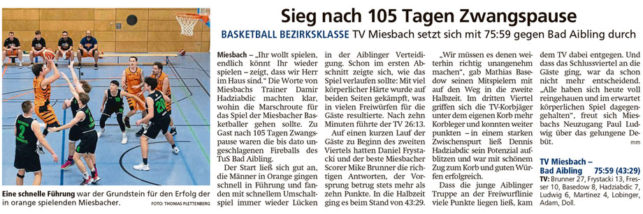 Bericht im Miesbacher Merkur am 9. Februar 2022 - Zum Vergrößern klicken