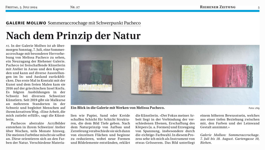 Galerie Mollwo, Melissa Pacheco