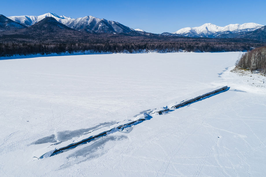 2020年1月15日のタウシュベツ川橋梁の様子