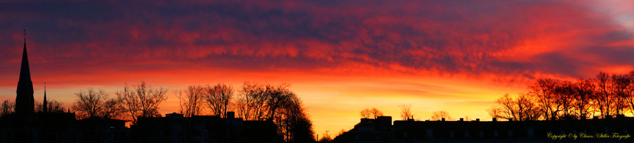 Sonnenaufgang, Kornfeld, Baum, Sonnenstrahlen, Wolken,