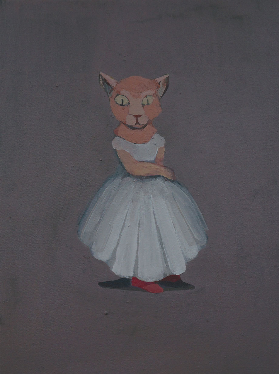 cat princess - Acryl auf Leinwand, 40x30cm, 2014 | verkauft